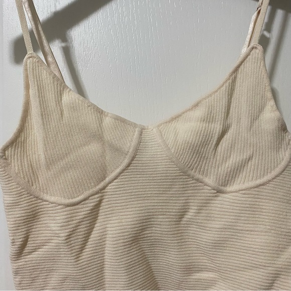 525 Cream Ribbed Tank - Picture 3 of 7